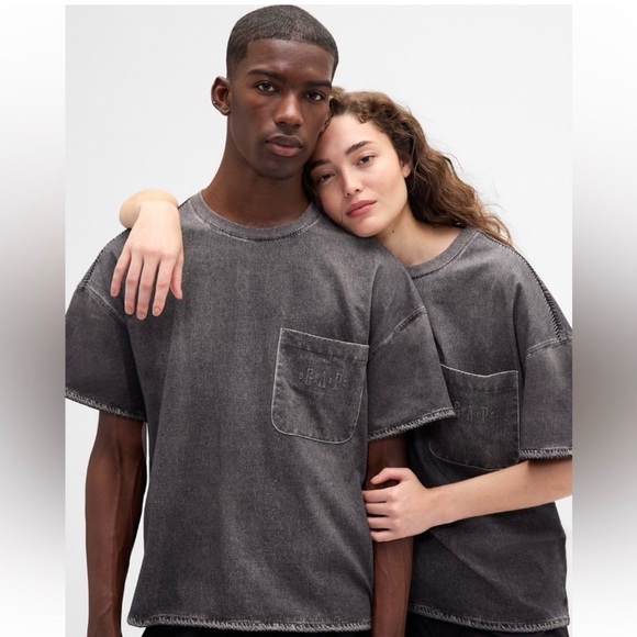 BEIS Tops - Gap × BÉIS Knit Denim Pocket T-Shirt NWT Size S/M